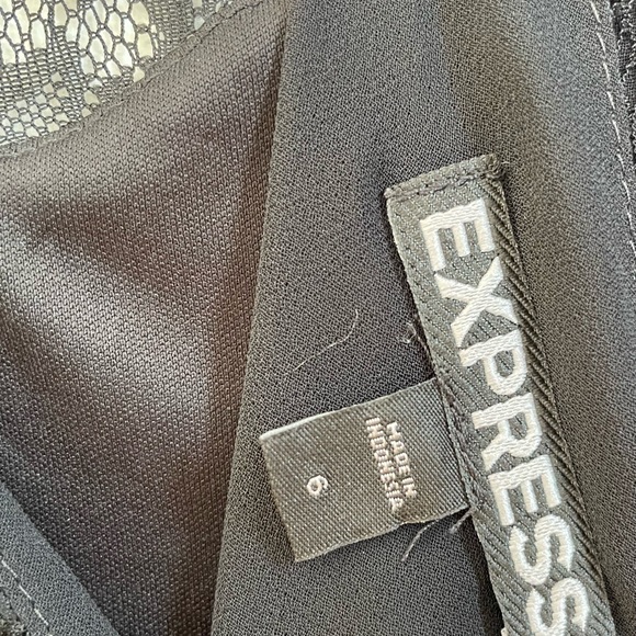 Express size 6 black dress with lace back. - Picture 3 of 3